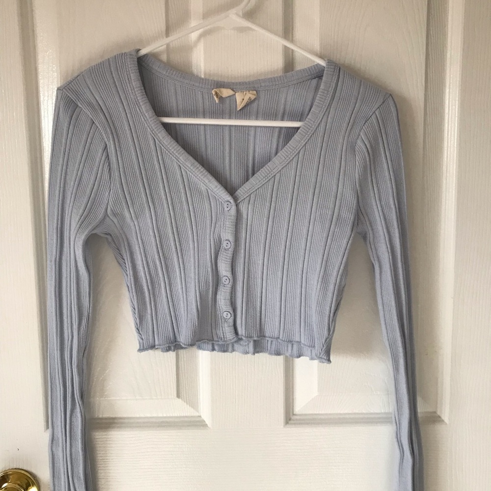Girls Sky and Sparrow cropped long sleeve